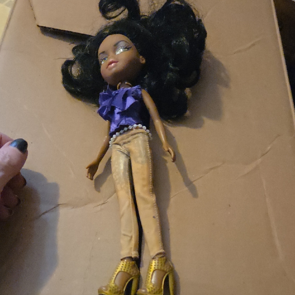 Fashion Doll with Purple Top and Gold Heels Bratz Doll